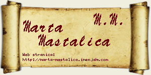 Marta Mastalica vizit kartica